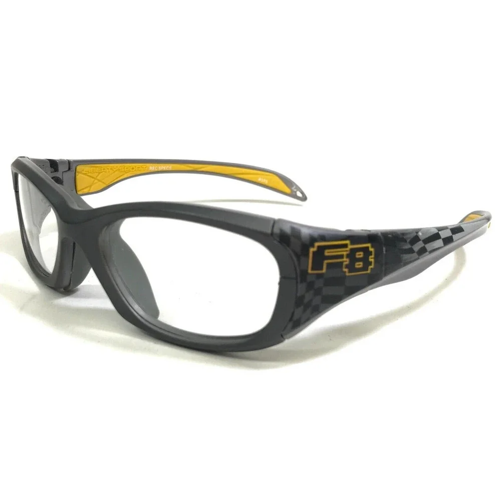 Rec Specs Athletic Goggles Frames Morpheus II 375 Yellow Gray Checks 53-17-130